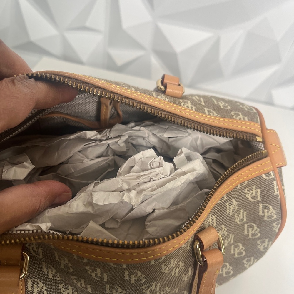 Dooney & Bourke Tan Monogram Duffel Bag - Picture 4 of 5
